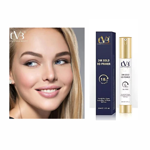 cvb 24k gold hd primer 18 hour oil free for all types skins